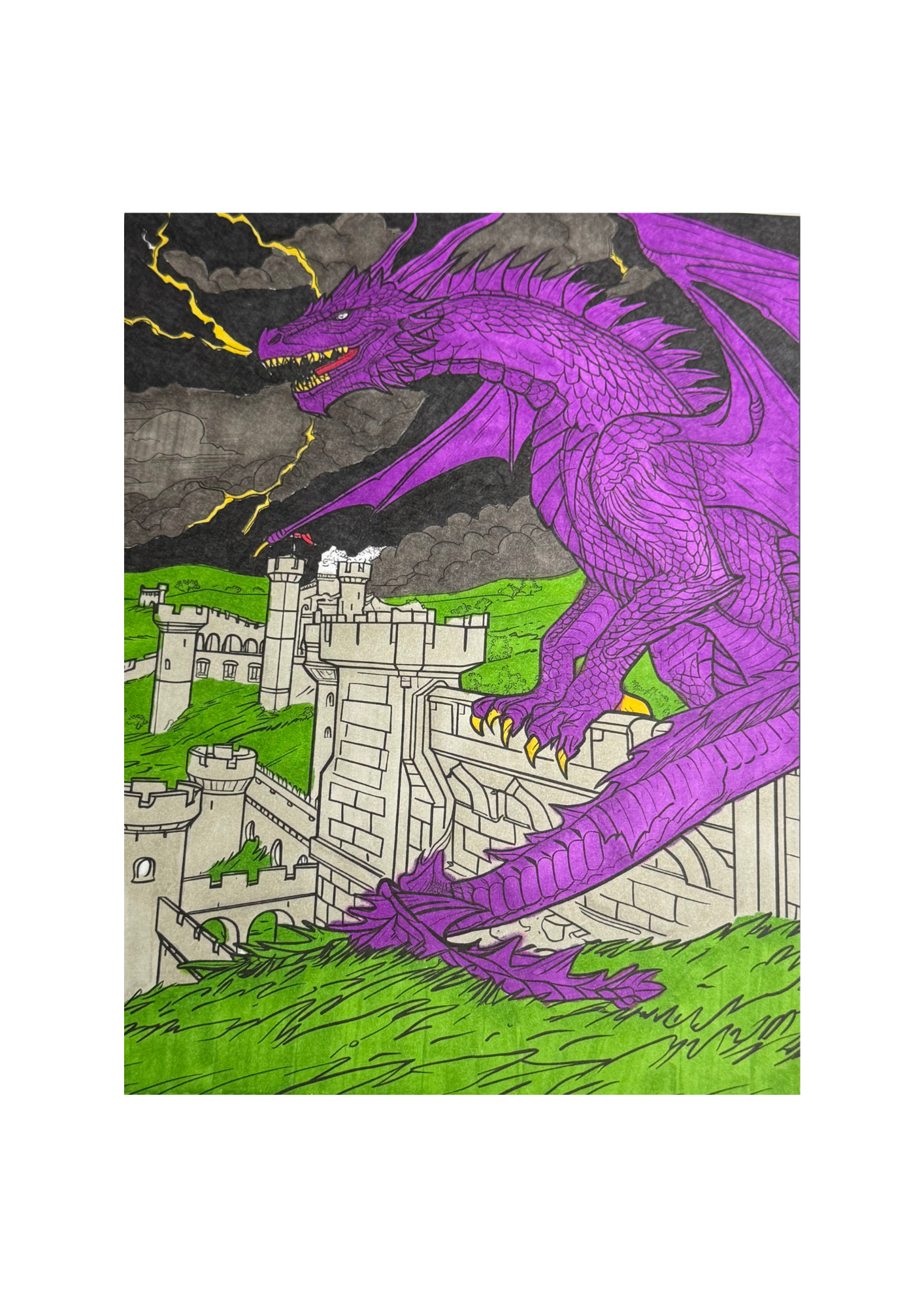 Thunder Strike Dragon Art Print