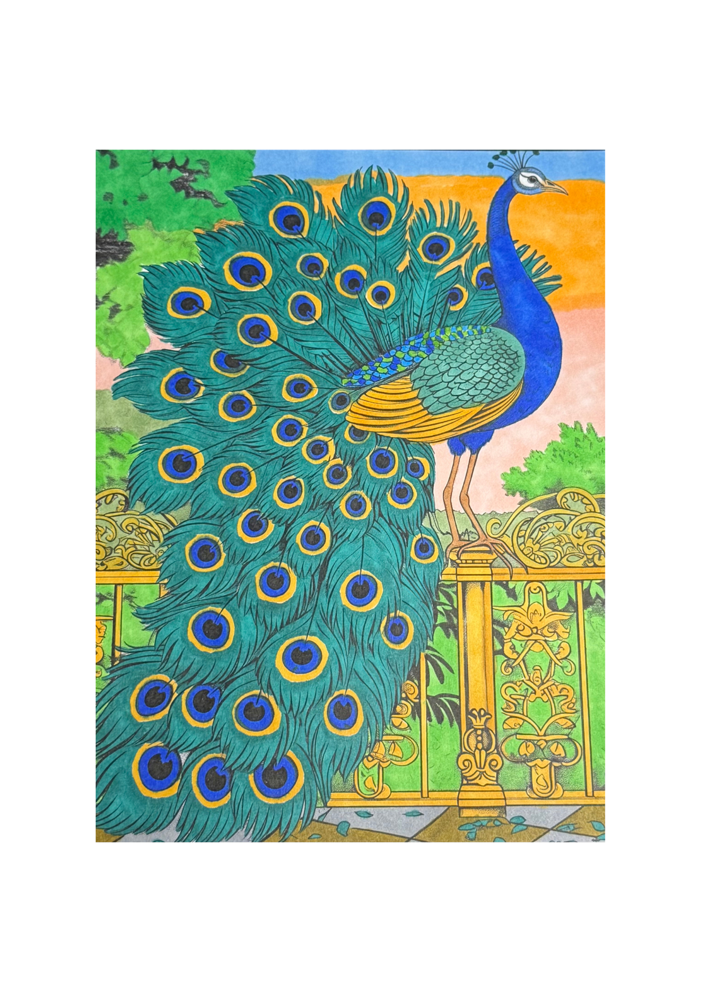Regal Peacock Art Print