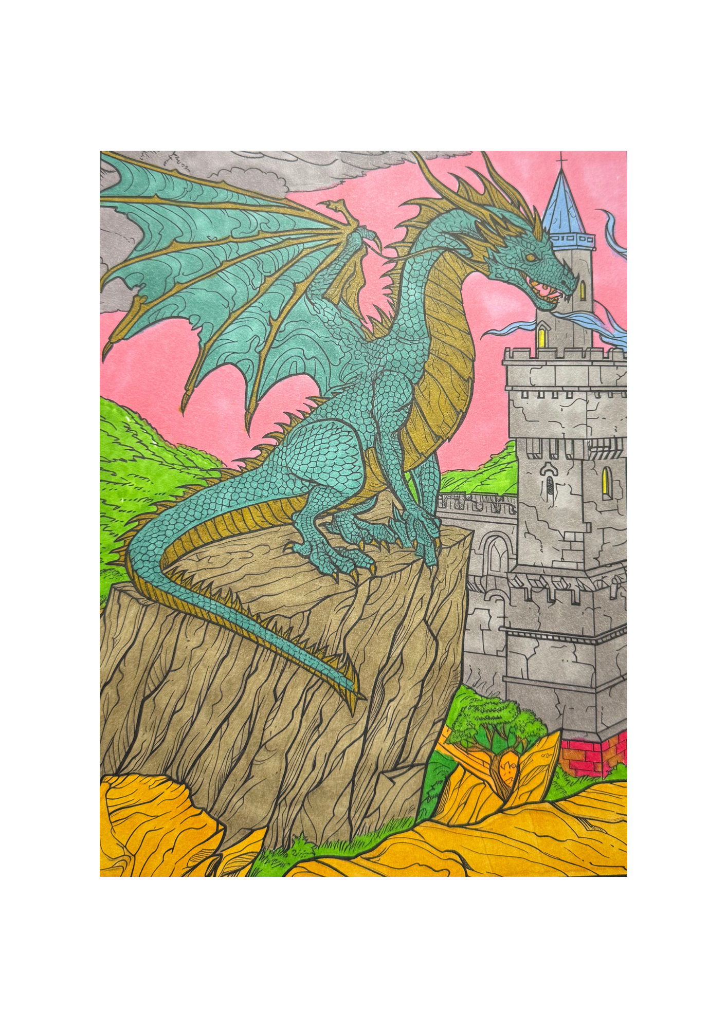 Teal Wings Art Print