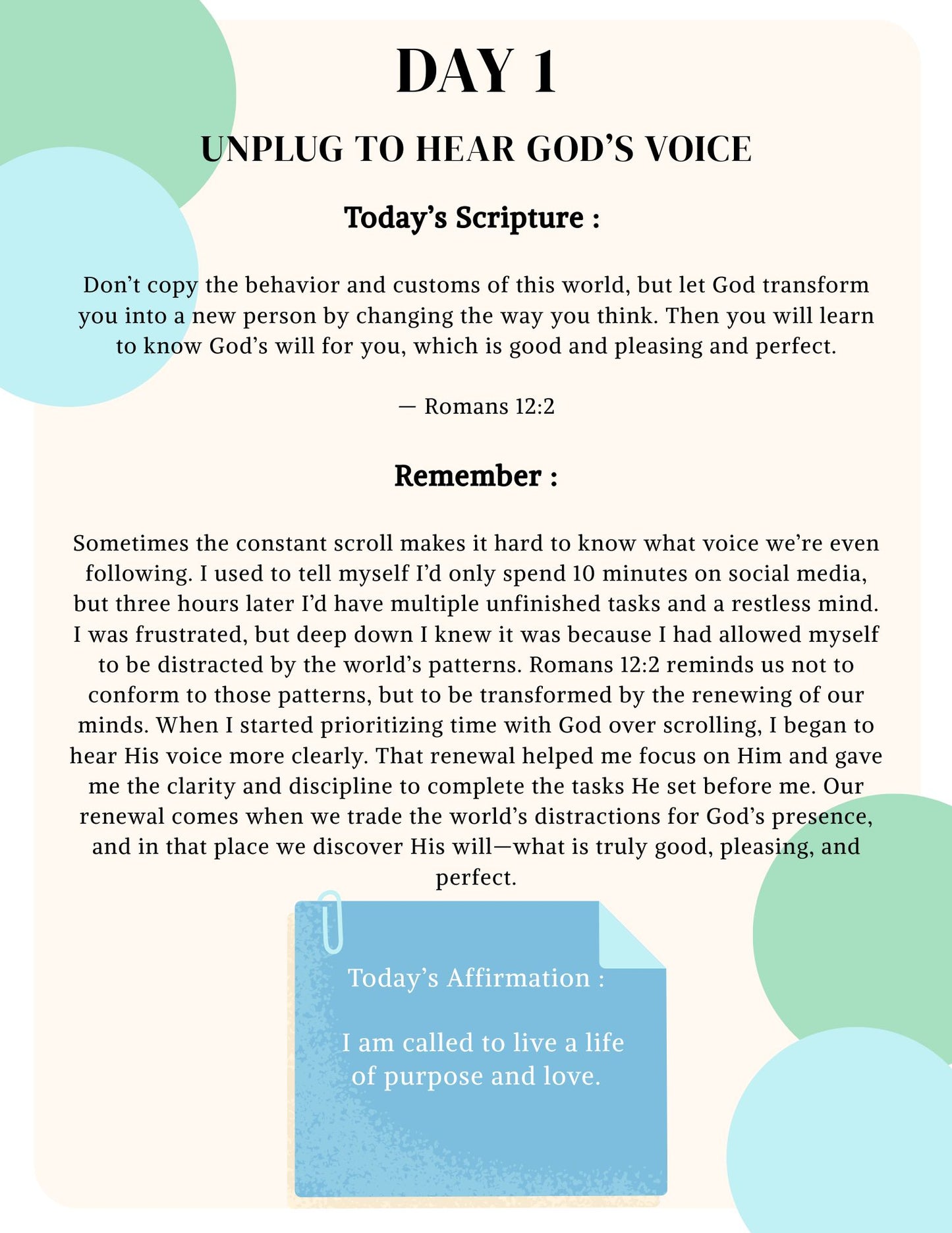 14-Day Digital Devotional Journal - Break Free from the Scroll