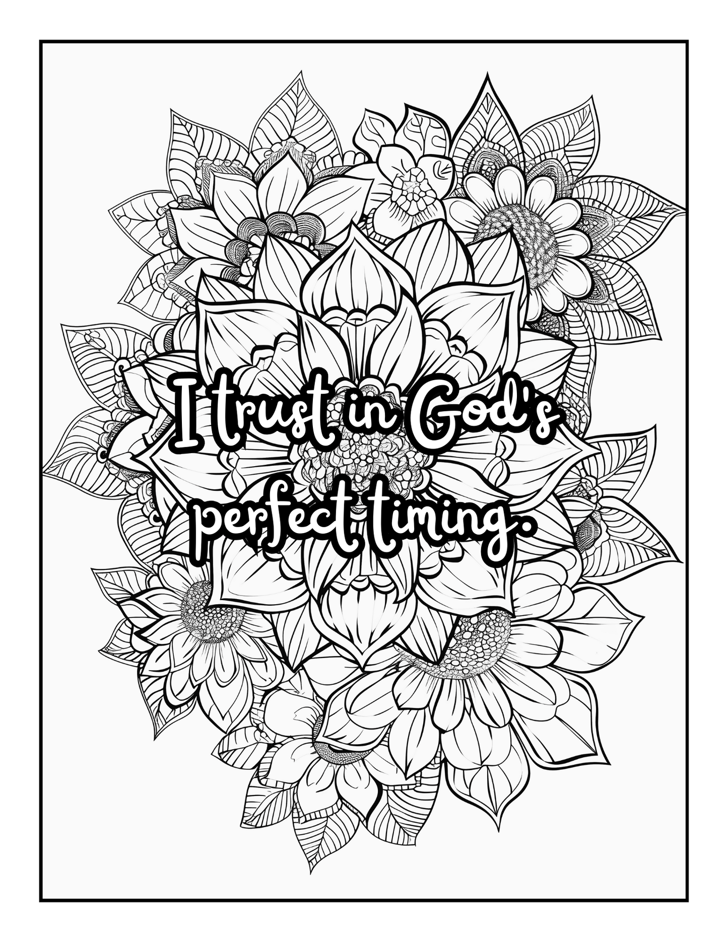 Positive Christian Affirmations Coloring Book