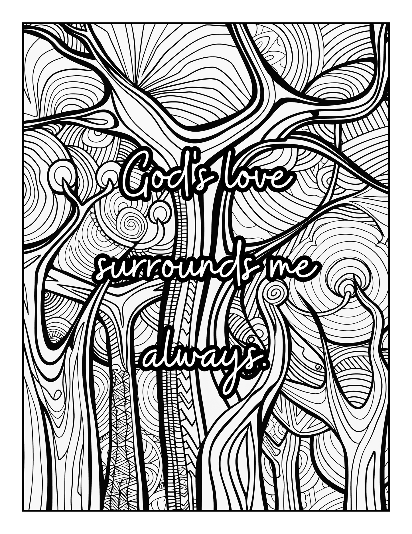 Positive Christian Affirmations Coloring Book