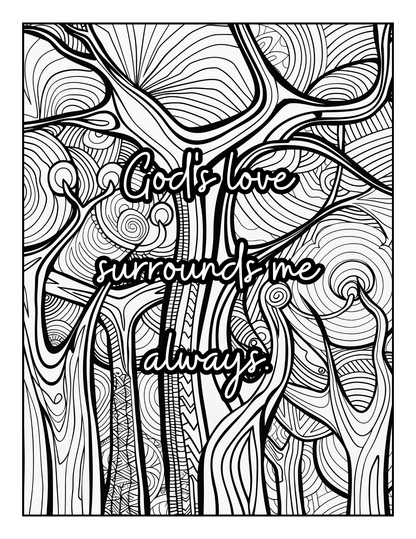 Positive Christian Affirmations Coloring Book