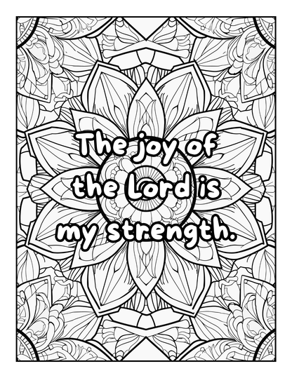 Positive Christian Affirmations Coloring Book