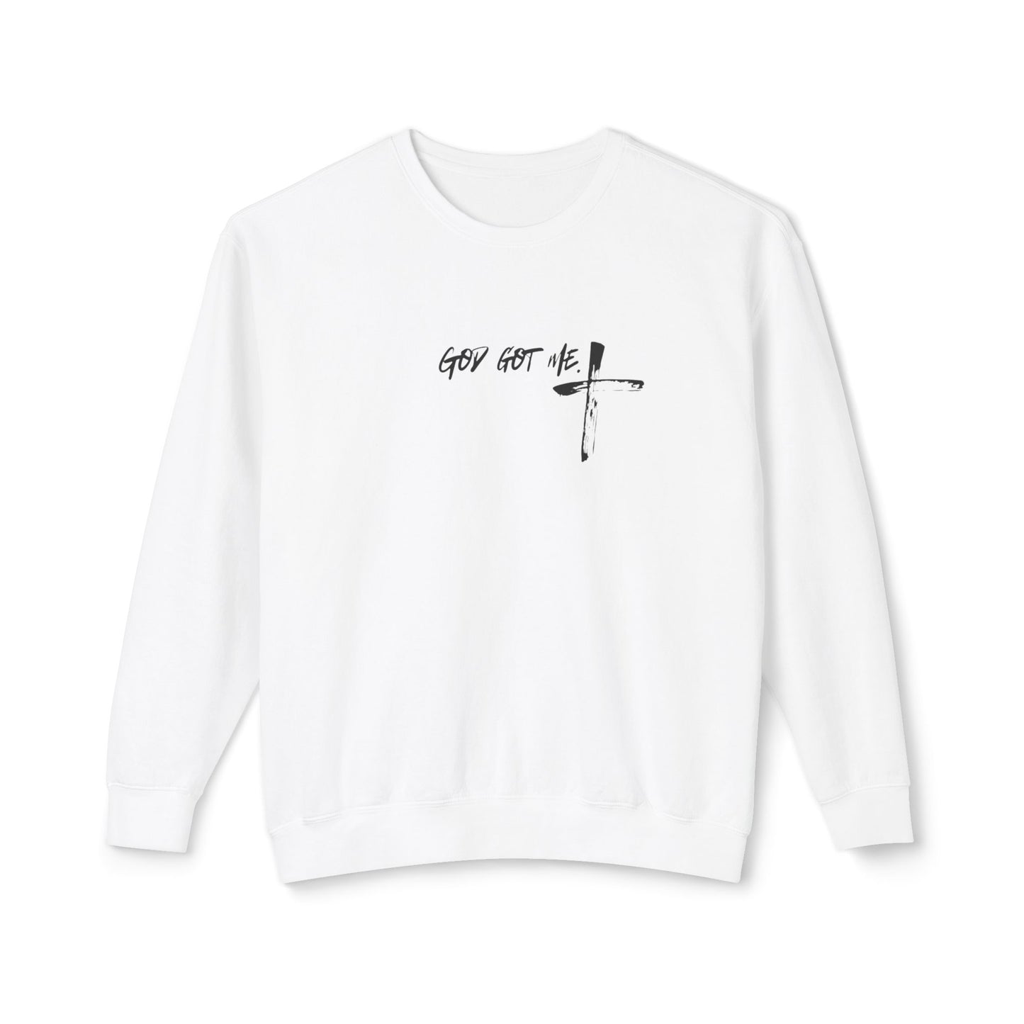 GOD GOT ME Cozy Sweatshirt (White)