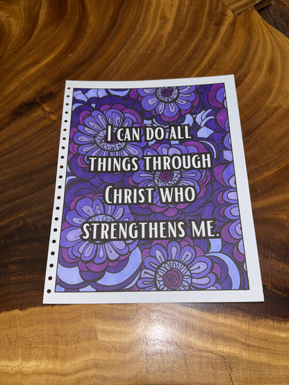 Positive Christian Affirmations Coloring Book