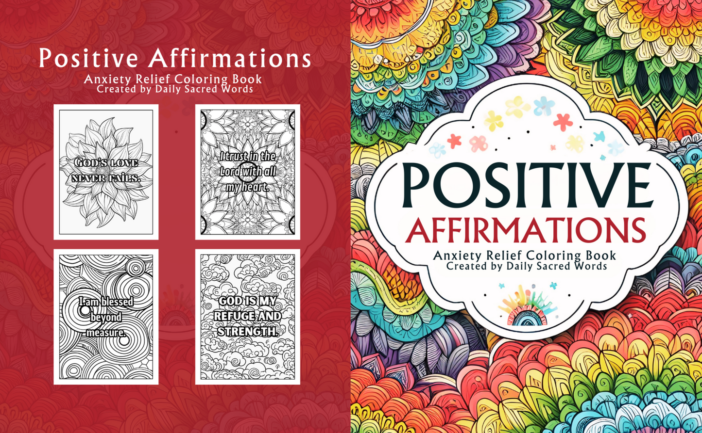 Positive Christian Affirmations Coloring Book
